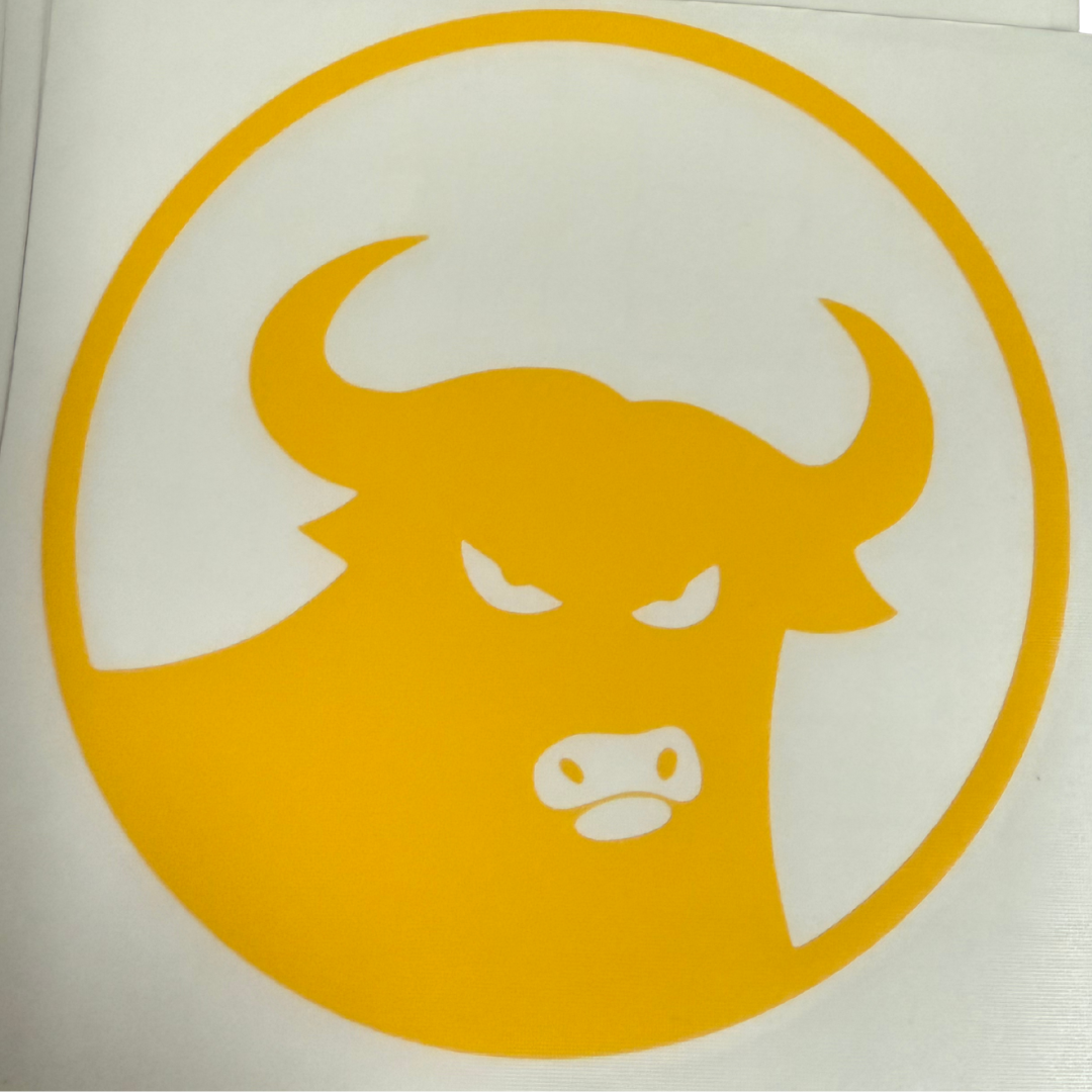 Assorted 662 Bull Die Cut Sticker - 5 1/4"