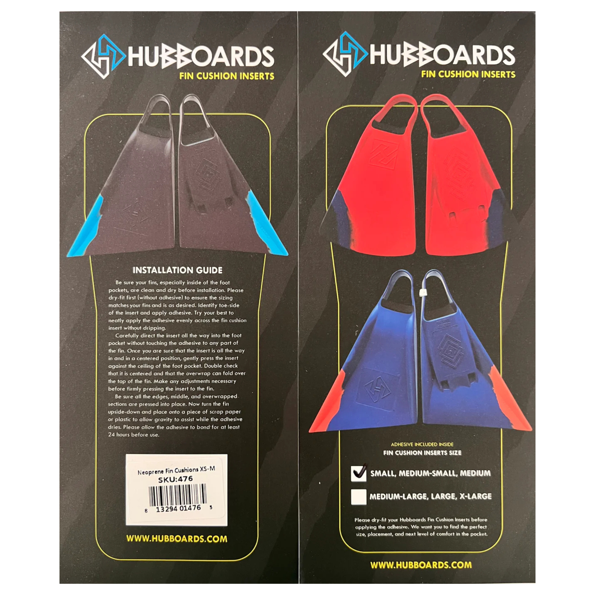 Hubboards 2mm Neoprene Fin Cushion Insert Kit