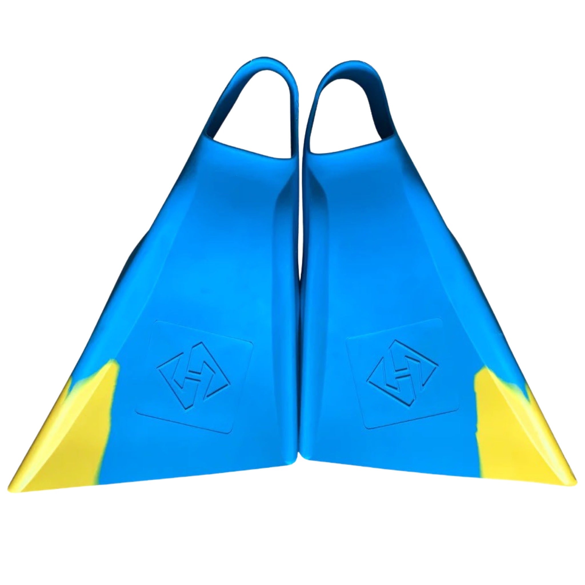 Air Hubb Swim Fins - Aqua/Yellow