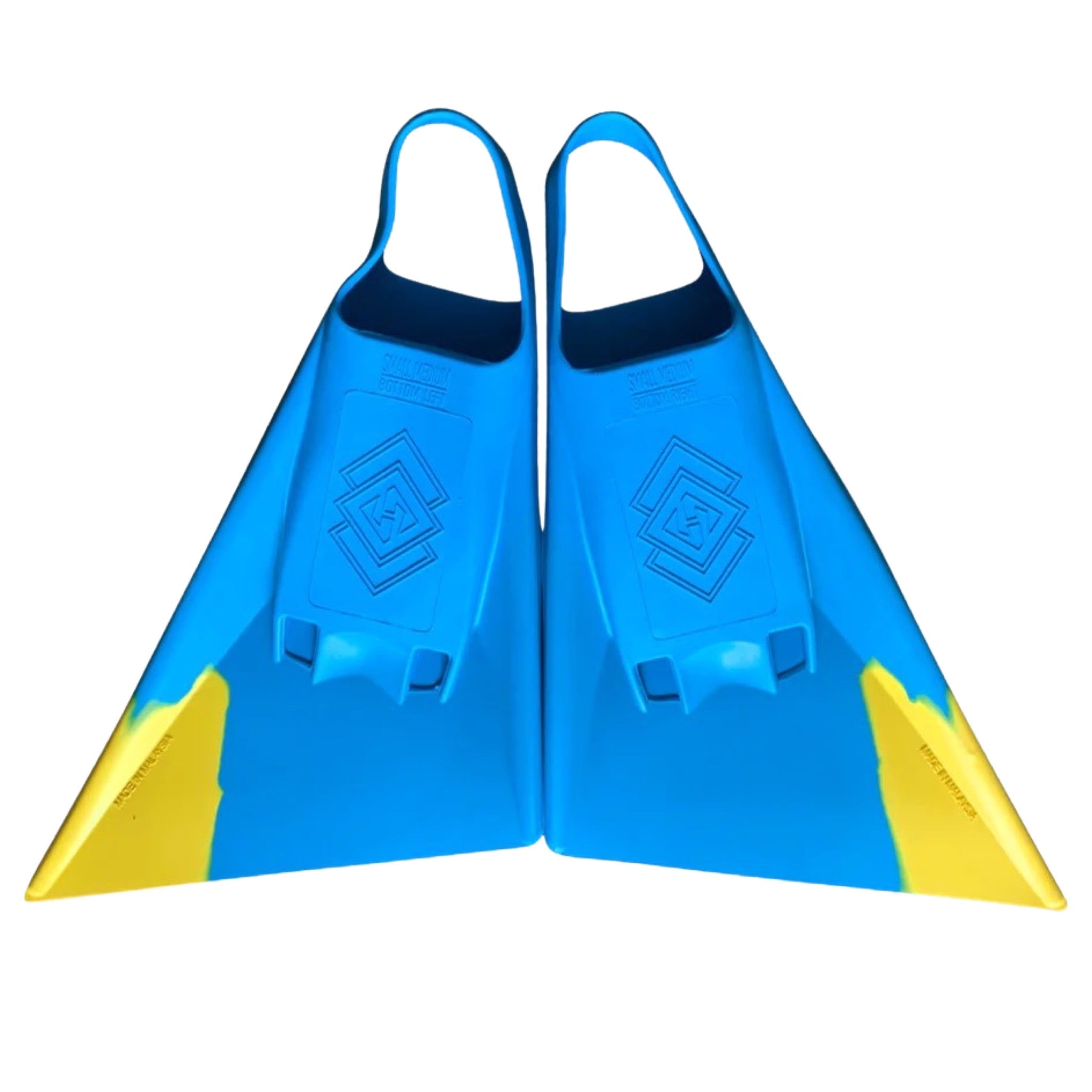 Air Hubb Swim Fins - Aqua/Yellow