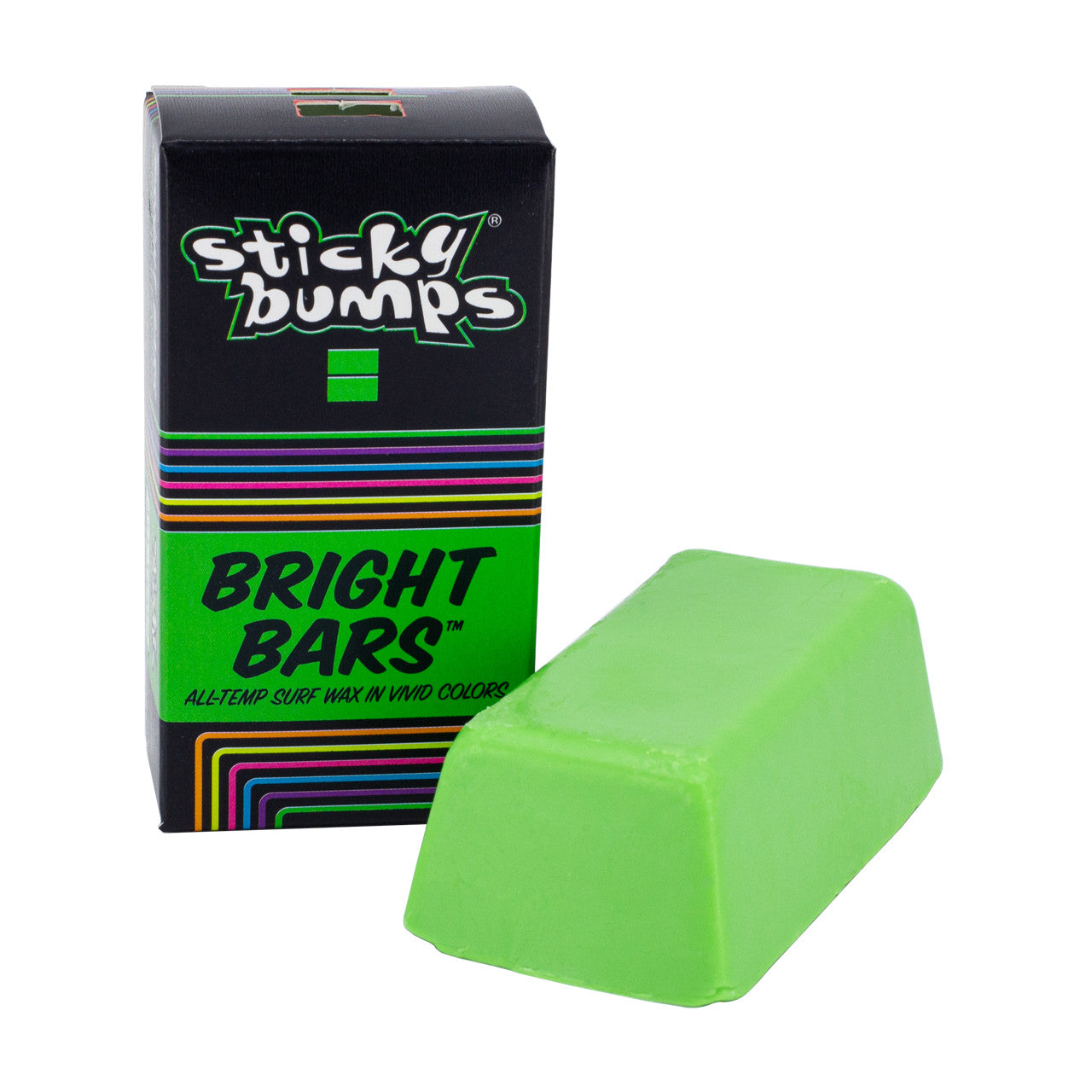 Sticky Bumps Bright Bars All-Temp Surf Wax | Green Flash bit bar