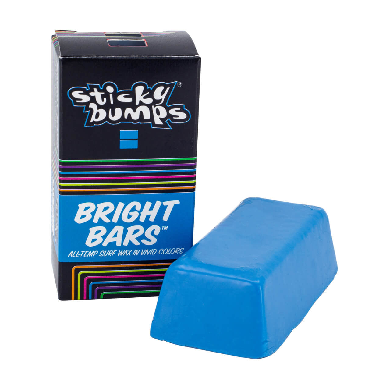Sticky Bumps Bright Bars All-Temp Surf Wax | Turbo Wave Blue bit bar