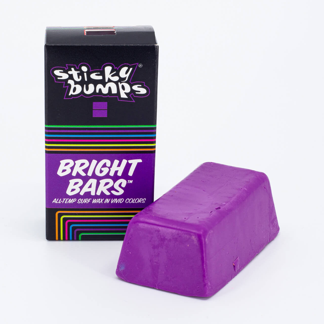 Sticky Bumps Bright Bars All-Temp Surf Wax | Rad Berry Purple bit bar