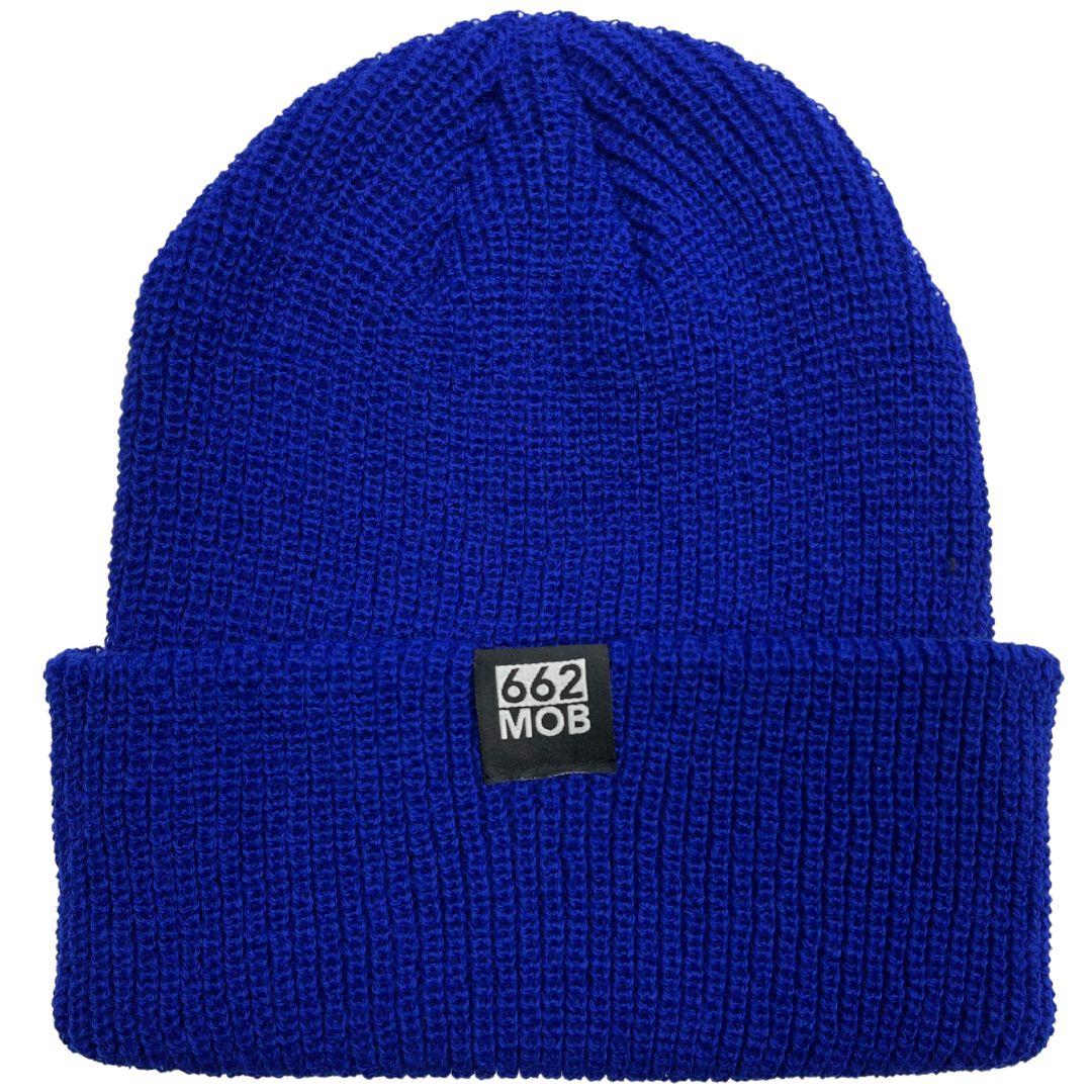 662 Ribbed Cuffed Beanie - Blue