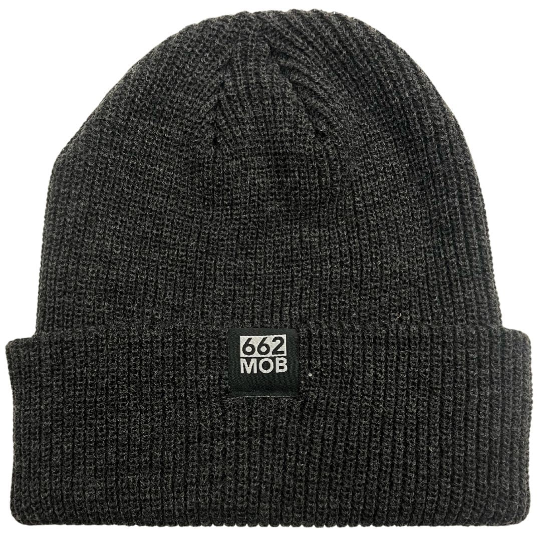 662 Ribbed Cuffed Beanie - Grey