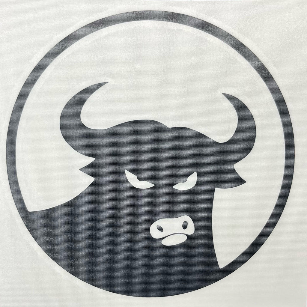 662 Bull Die cut Sticker- Black 4.5"