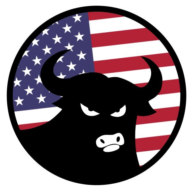 662 Bull American Flag 4" Sticker - 662 Bodyboard Shop