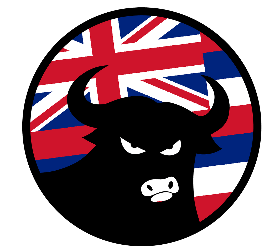 662 Bull Hawaiian Flag 4" Sticker - 662 Bodyboard Shop