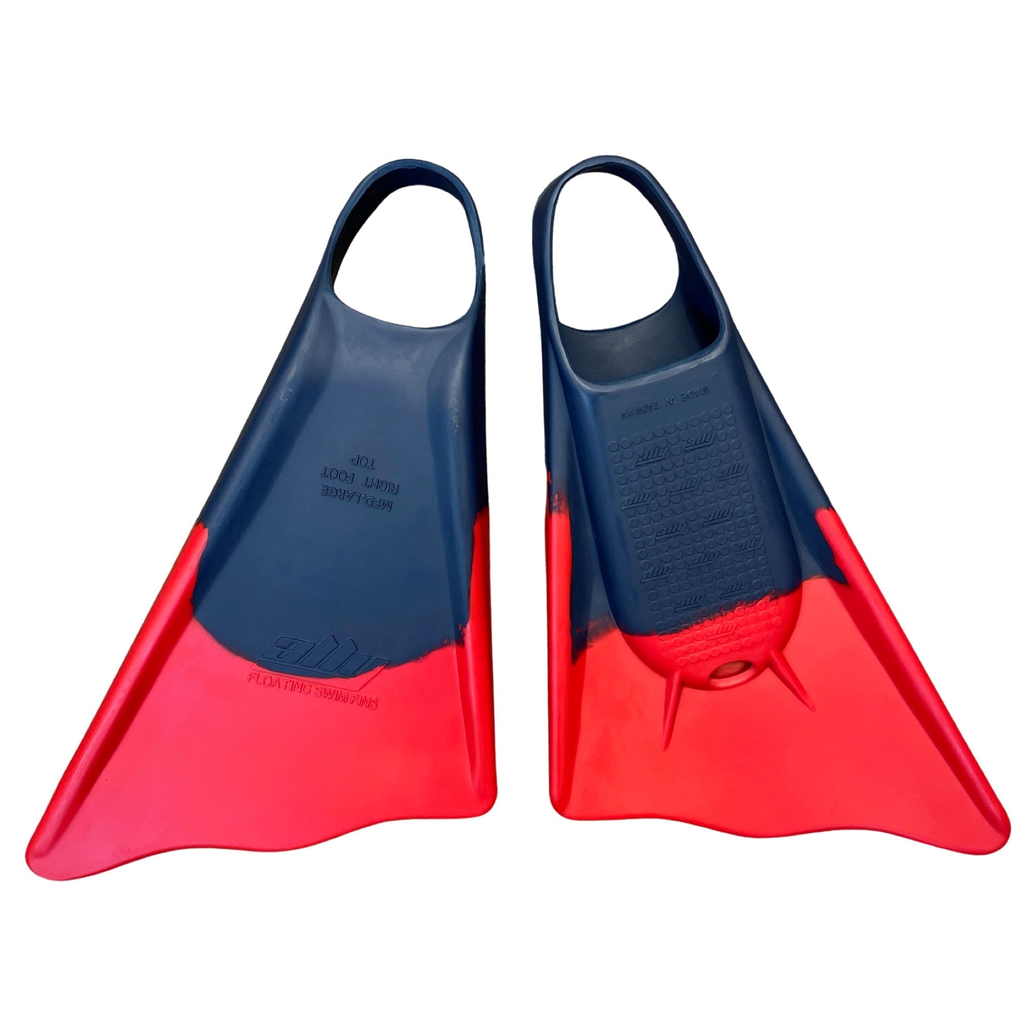 Ally Floating Swim Fins- Midnight/Red - 662 Bodyboard Shop