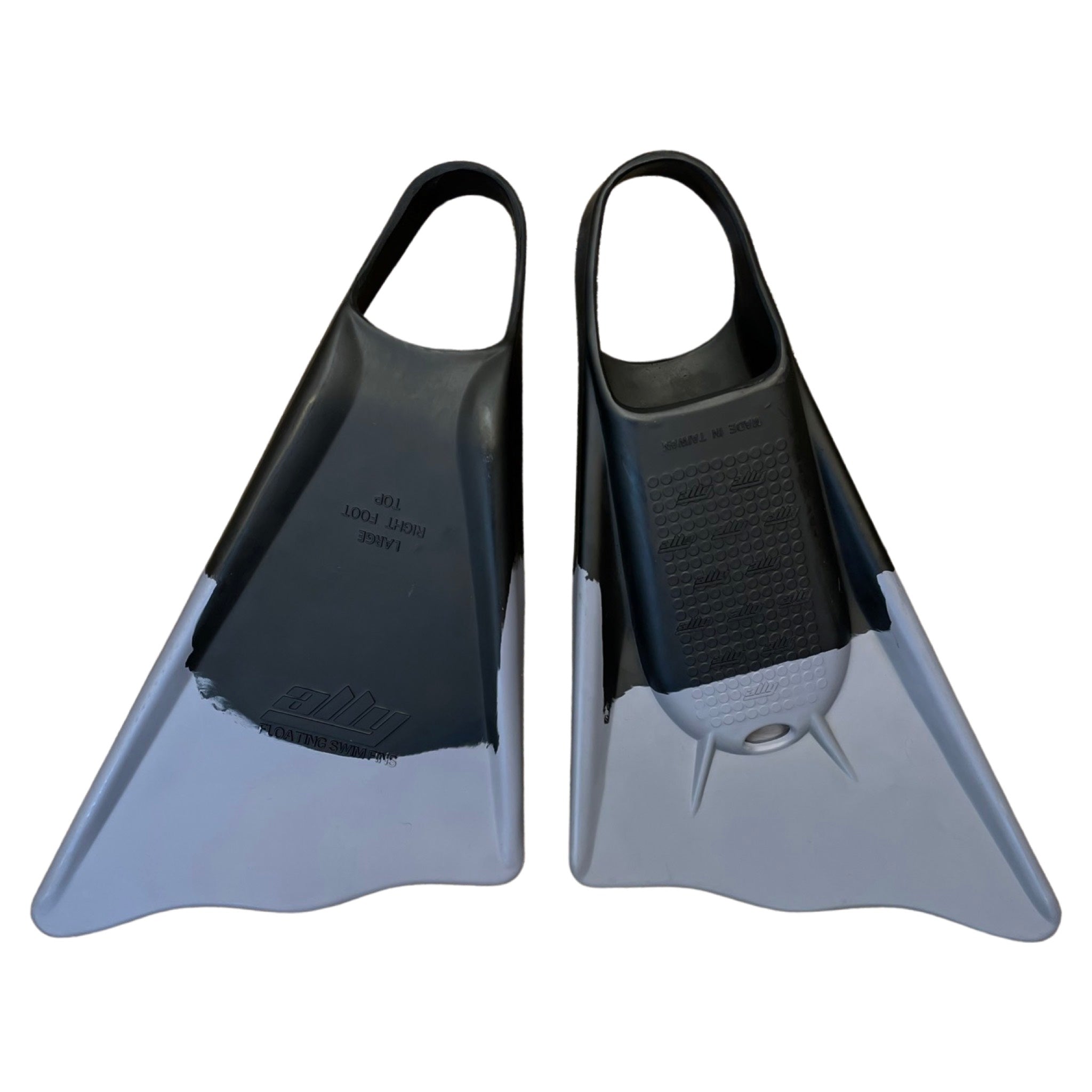 Ally Floating Swim Fins- Black/Grey - Main Image