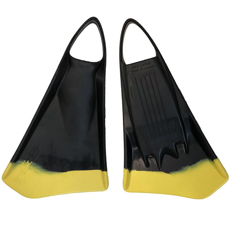 ERS4 Swim Fins Black/Yellow Tip - 662 Bodyboard Shop