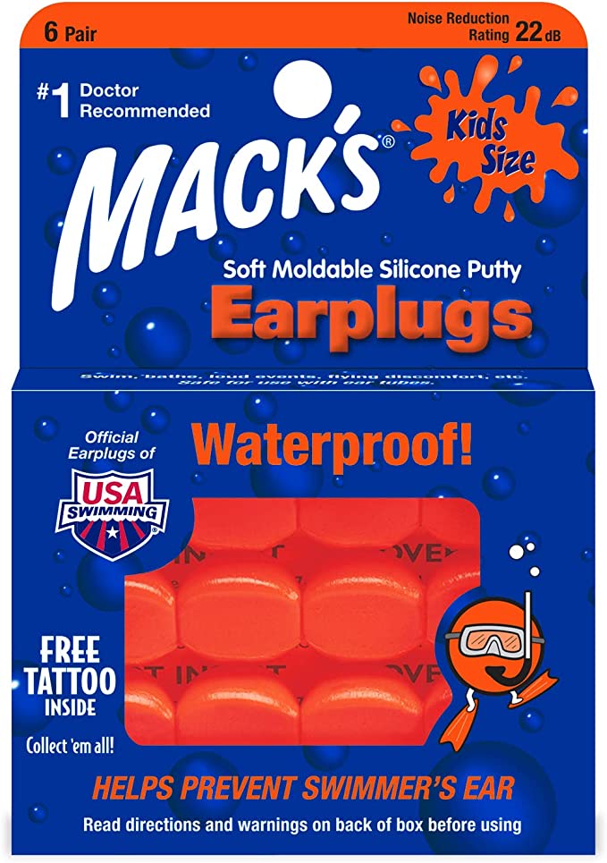 Mack's® Soft Silicone Ear Plugs-Kids Size - 662 Bodyboard Shop