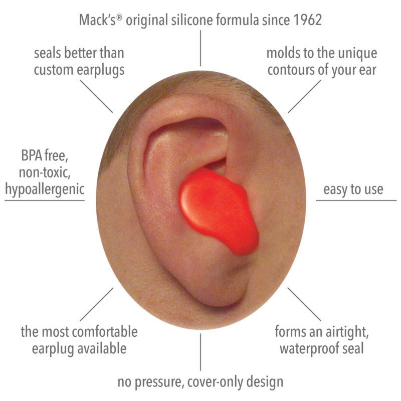 Mack's® Soft Silicone Ear Plugs-Kids Size - 662 Bodyboard Shop