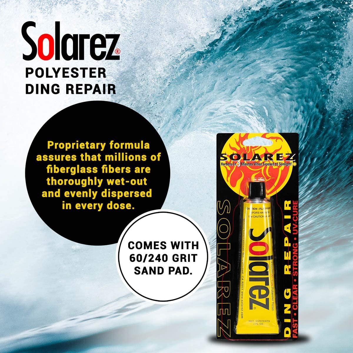 Solarez Surfboard Ding Repair 2 oz - 662 Bodyboard Shop