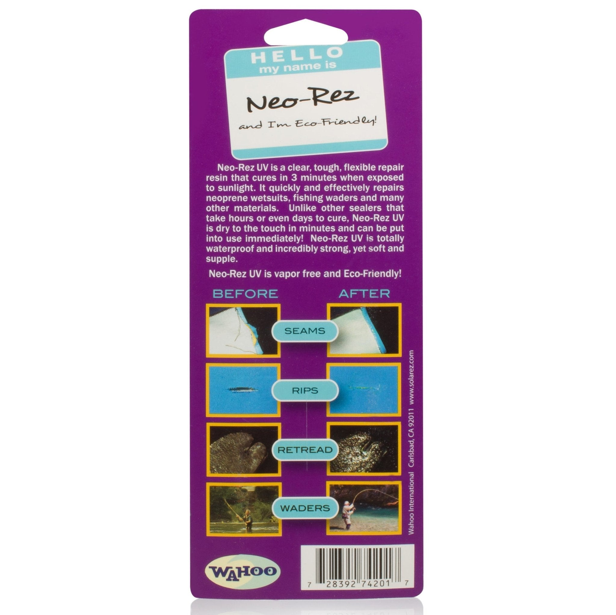 UV-Cure Neo-Rez Wetsuit Repair & Filler 1.0 Oz Tube - 662 Bodyboard Shop