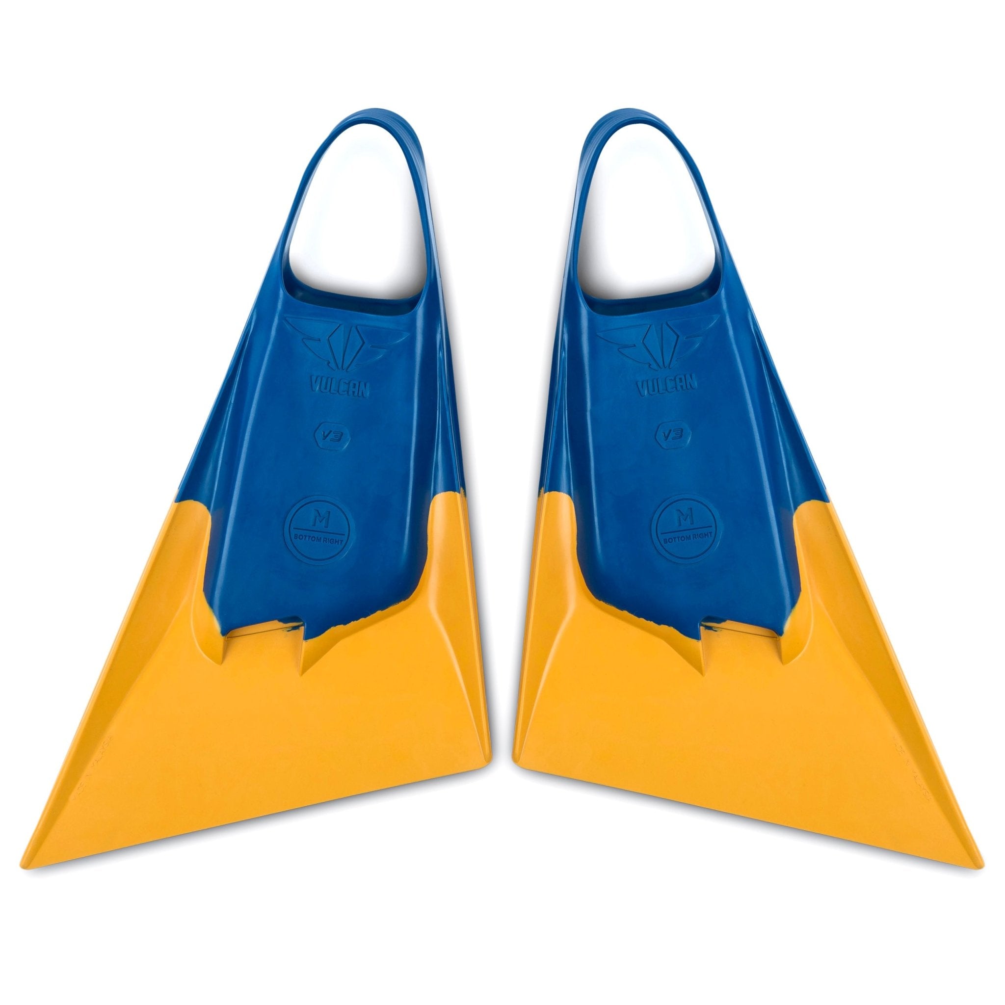 Vulcan V3 PLC Blue/Sun Gold Swim Fins - 662 Bodyboard Shop | 662