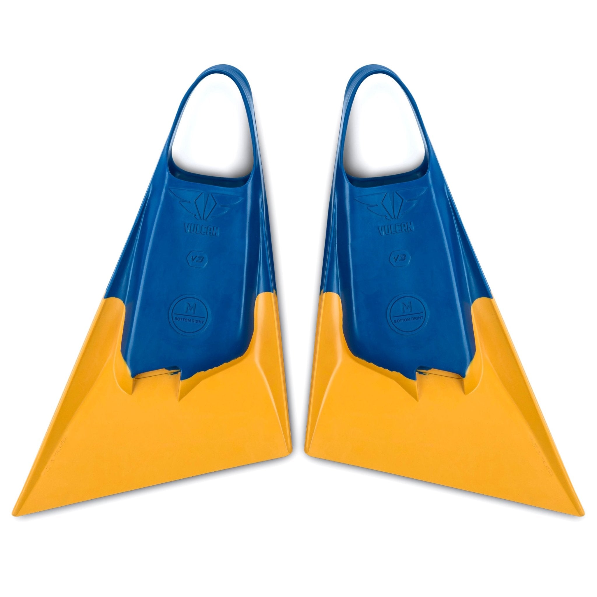 V3 PLC Blue/Sun Gold Swim Fins - 662 Bodyboard Shop