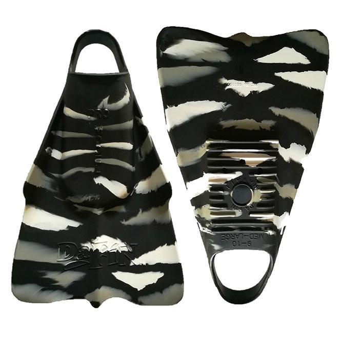 Zak Noyle Swim Fins Black/White - 662 Bodyboard Shop